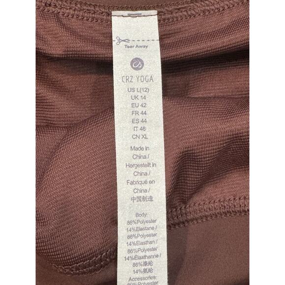 CRZ Yoga Women’s Running Active Workout Shorts Plum Large - Picture 2 of 9